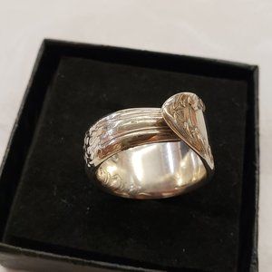 Vintage Spoon Ring stamped K.E.S. size 7.5